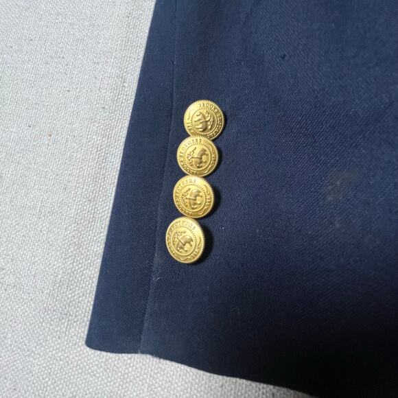 Brooks Brothers "346" Mens Size 43R Wool Blazer Navy Blue - Picture 9 of 12